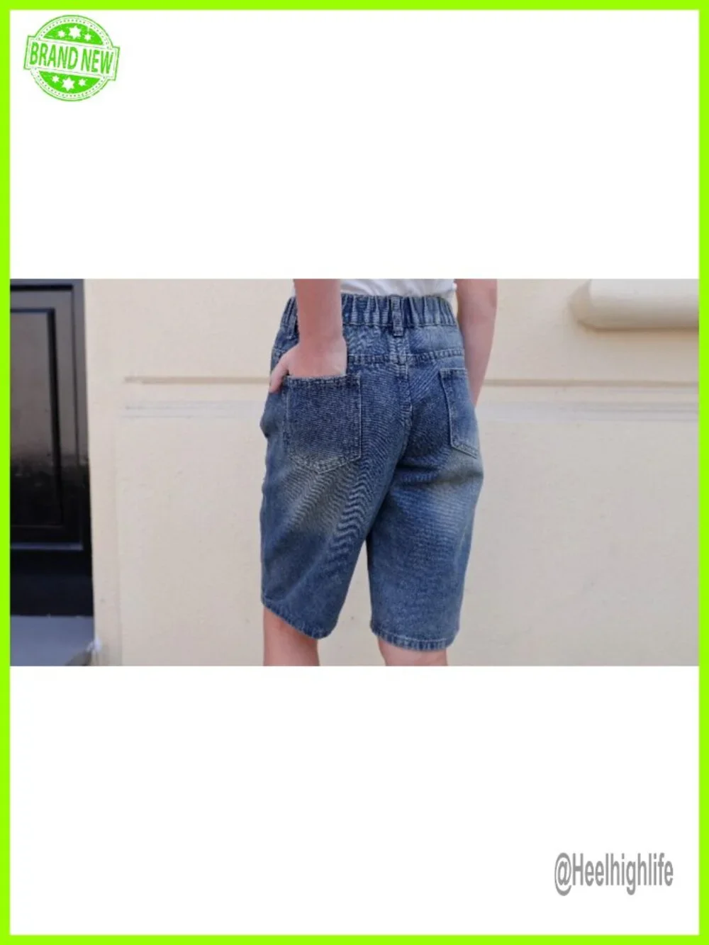 Y2K Baggy Ripped High Waist Denim Shorts Girls 7-14 Casual Wide Leg Bermuda